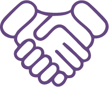 Ikon av hender som hilser